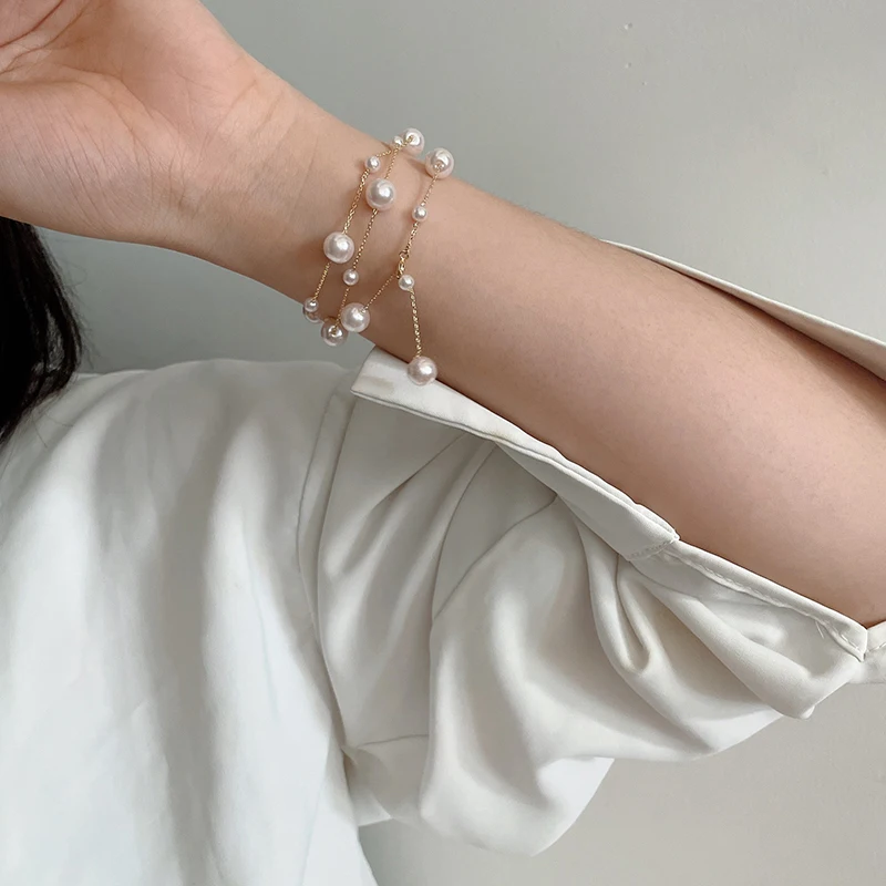 2025, neues Design, elegante Imitationsperlen-Quasten-Halskette mit mehreren Tragen, trendiges Schmuckzubehör für Frauen und Mädchen – Detail 9