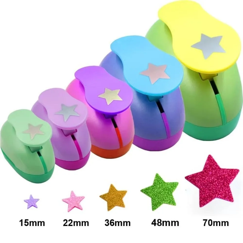 8-75mm Hole Puncher Heart/Star Shaped Hole Cards Making Embossing Device Handmade DIY Scrapbook Paper Cutting Machine