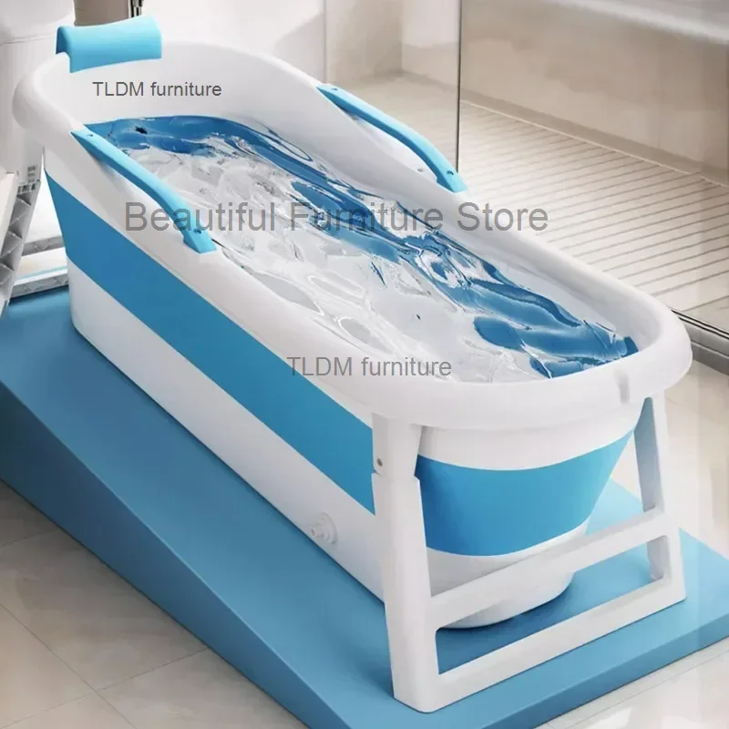 Foldable Bath Tub Full Body Adult Large Bathtub Simple Portable Bathtubs Adult Household Children\'s Thickened Bath Bidet