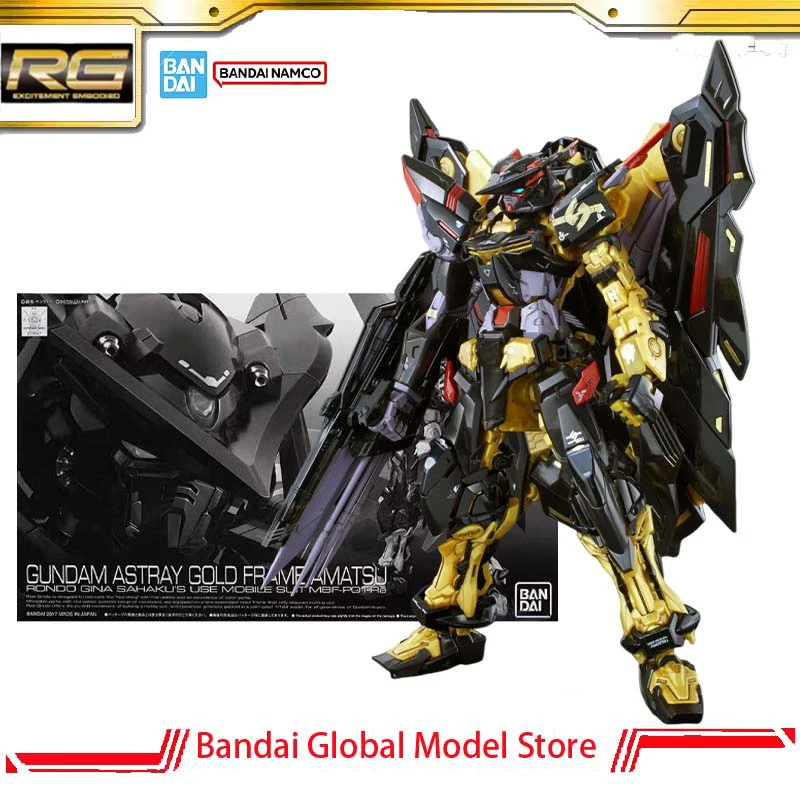 Bandai Gunpla PB Limited Edition Model Kit RG 1/144 MBF-P01-Re Astray Gold Frame Anime Figure Assembly Model  Christmas Gifts