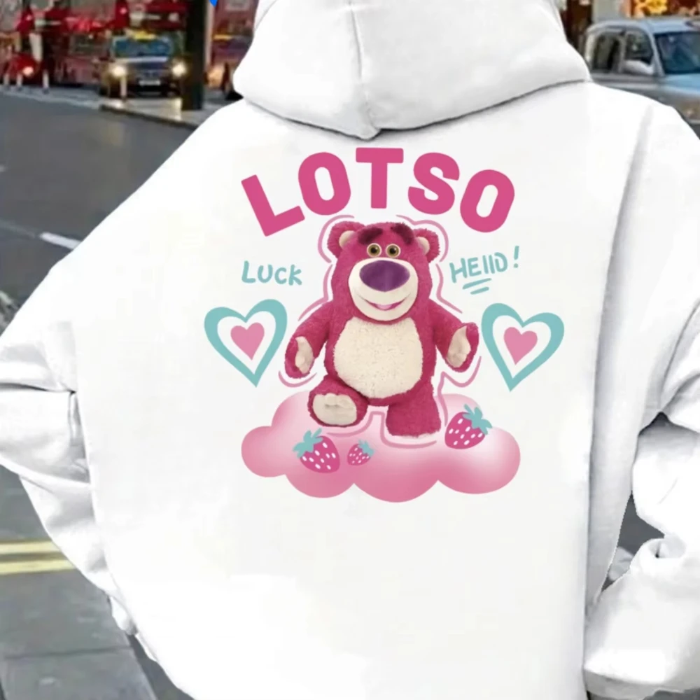 ديزني لوتسو الرجال النساء رائجة البيع هوديي موضة المتضخم الشارع الشهير للجنسين بلوزات الخريف والشتاء الصوف عادية متعددة الاستخدامات