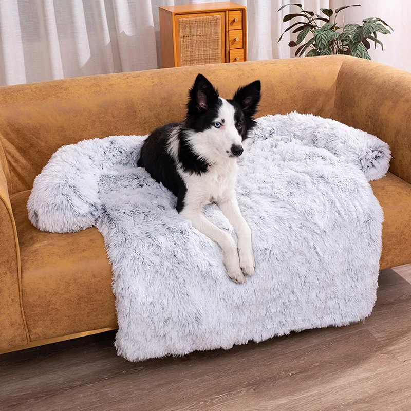 Removable Pet Dog Bed Plush Large Dogs House Sofa Mat Winter Warm Pets Bed Pad Washable Dog Cushion Blanket Sofa Cover