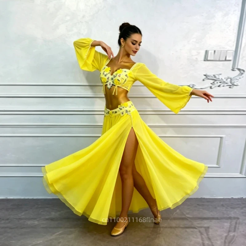 

High End New Belly Dance Oriental Dance Performance Dress with Large Skirt Skirt Practice Dance Dress Set for Women