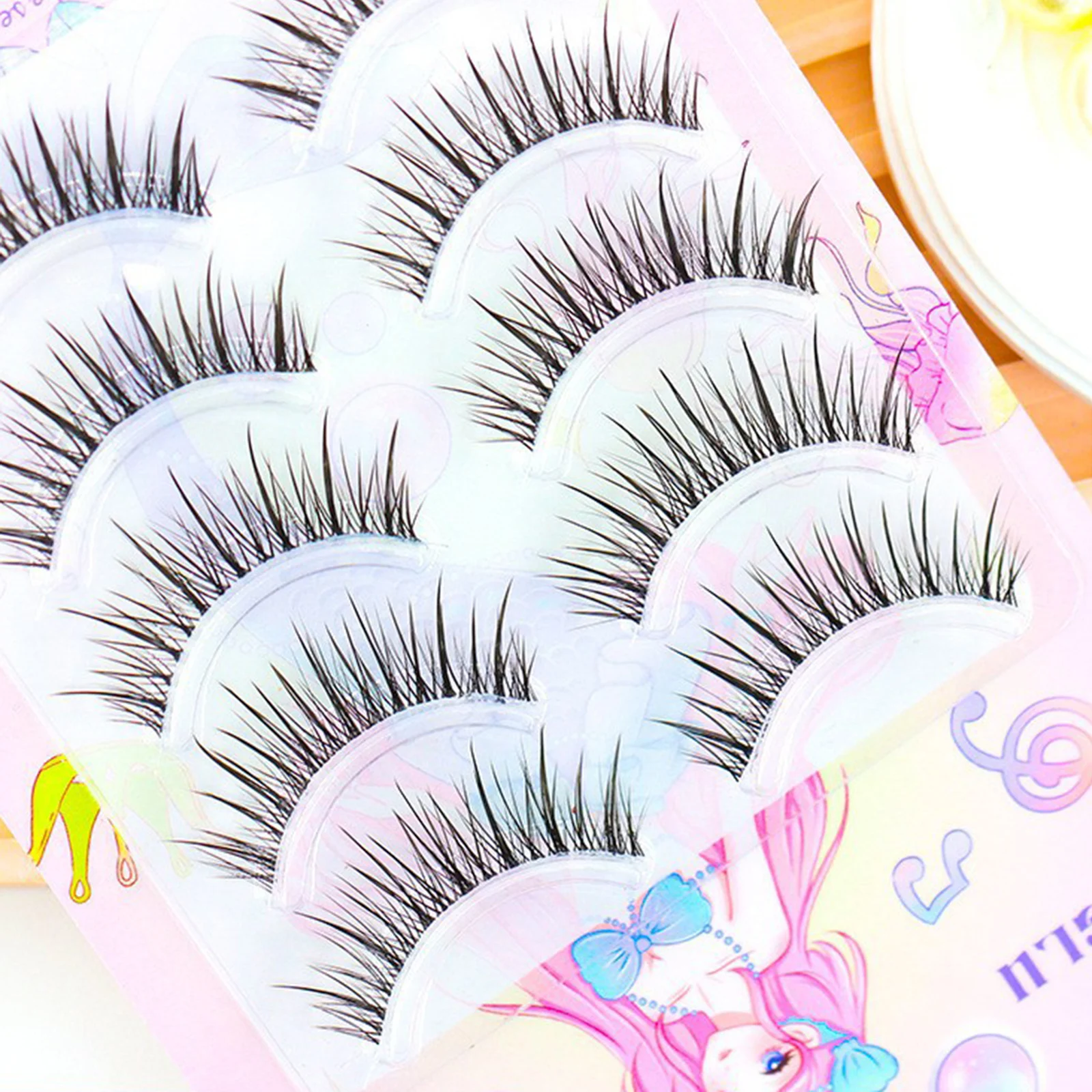 Strisce complete Ciglia finte Stile coreano naturale Estensione ciglia sottili Visone finto Soffici ciglia spesse per il trucco quotidiano