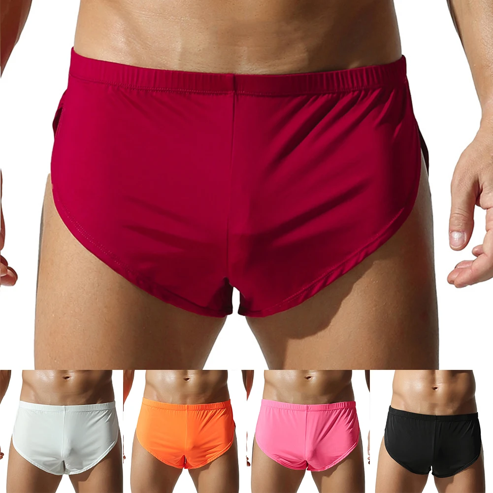 

Men Pouch Breathable Underpants Trunks Underwear For Hot Man Ice Silk Soft Lingerie Comfort Boxers Briefs Summer Men's Panties