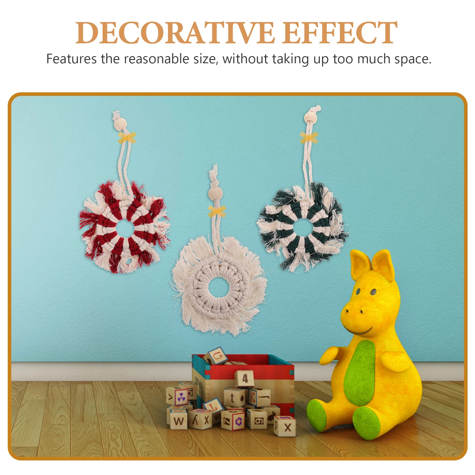 

3 Pcs Wall Decor H Woven Tapestry Macrame Hanging nament Bohemian Wall Decor Home Bedroom Christmas Tassel Nordic Cotton