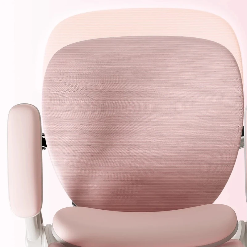 Girls Bedroom Pink Ergonomic Mesh Office Chair Lumbar Support Rocking Function Headrest Desk Writing Chair Gamer Pc Silla Rosa