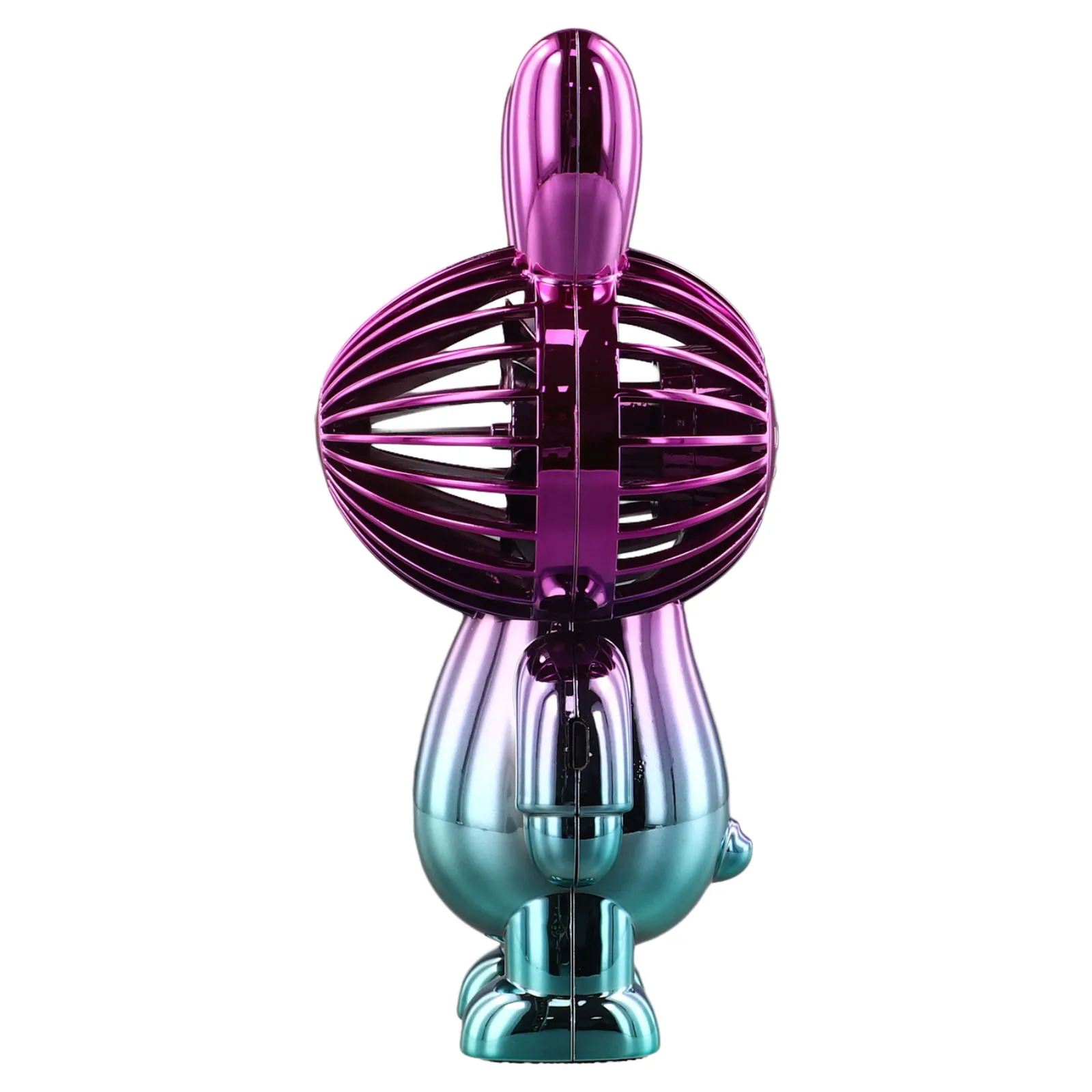 

1 Set Fan Blue Gradient Charging Cable Electroplating Handheld Fan Little Rabbit Gradient Color Purple Gradient High Quality
