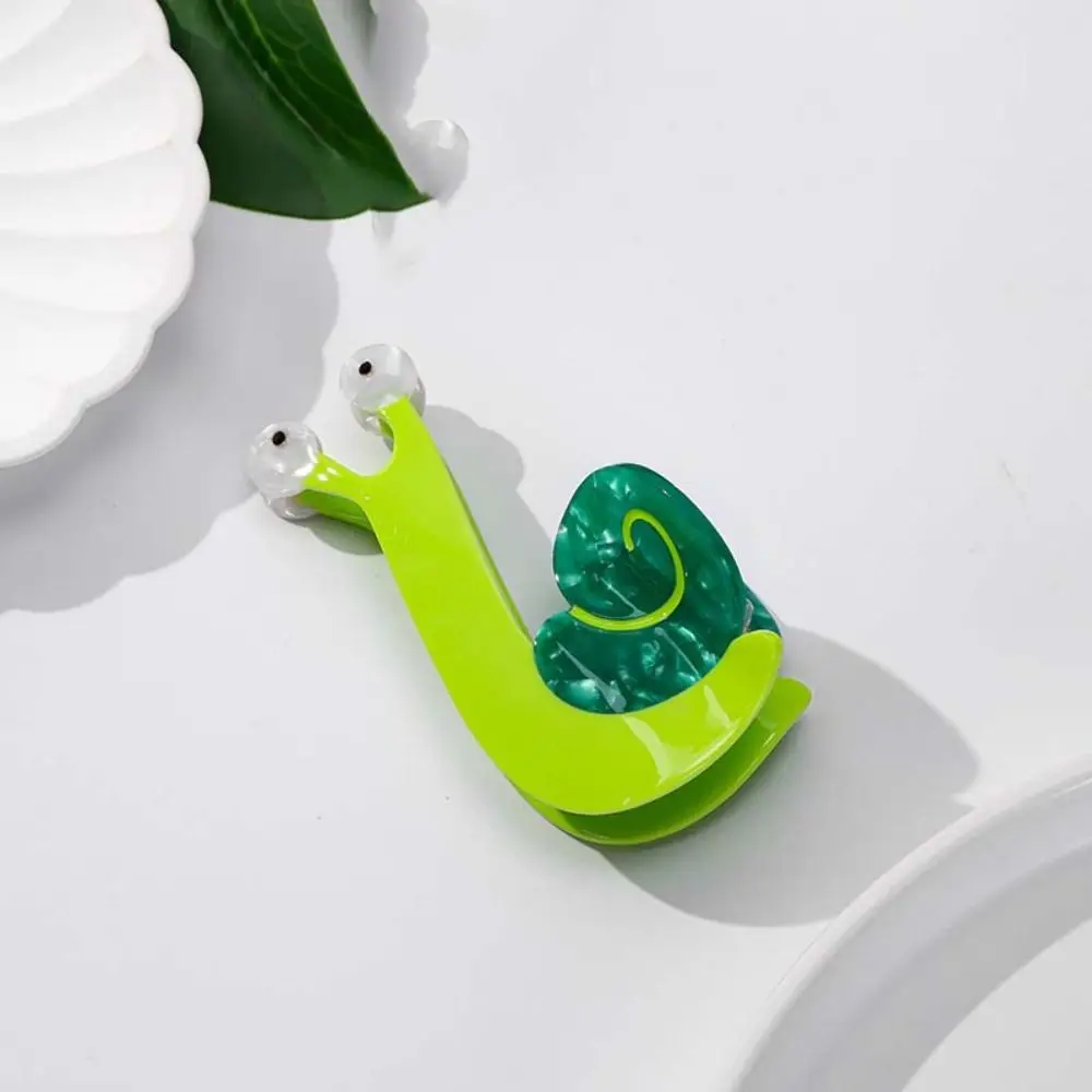 Acrylic Snail Shark Clip Korean Style Candy Color Cartoon Animal Hair Claw Creative Hairpin Acetic Acid Hair Accessory Girls