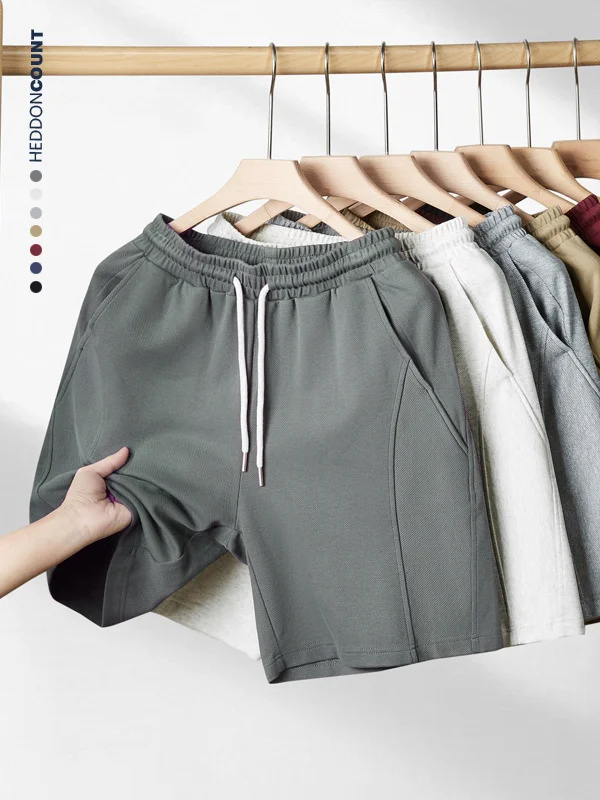 

Twill Knitted Elastic Waist Loose Fit Sports orts Casual Mid-Calf Length for Men Breathable Summer New Arrival
