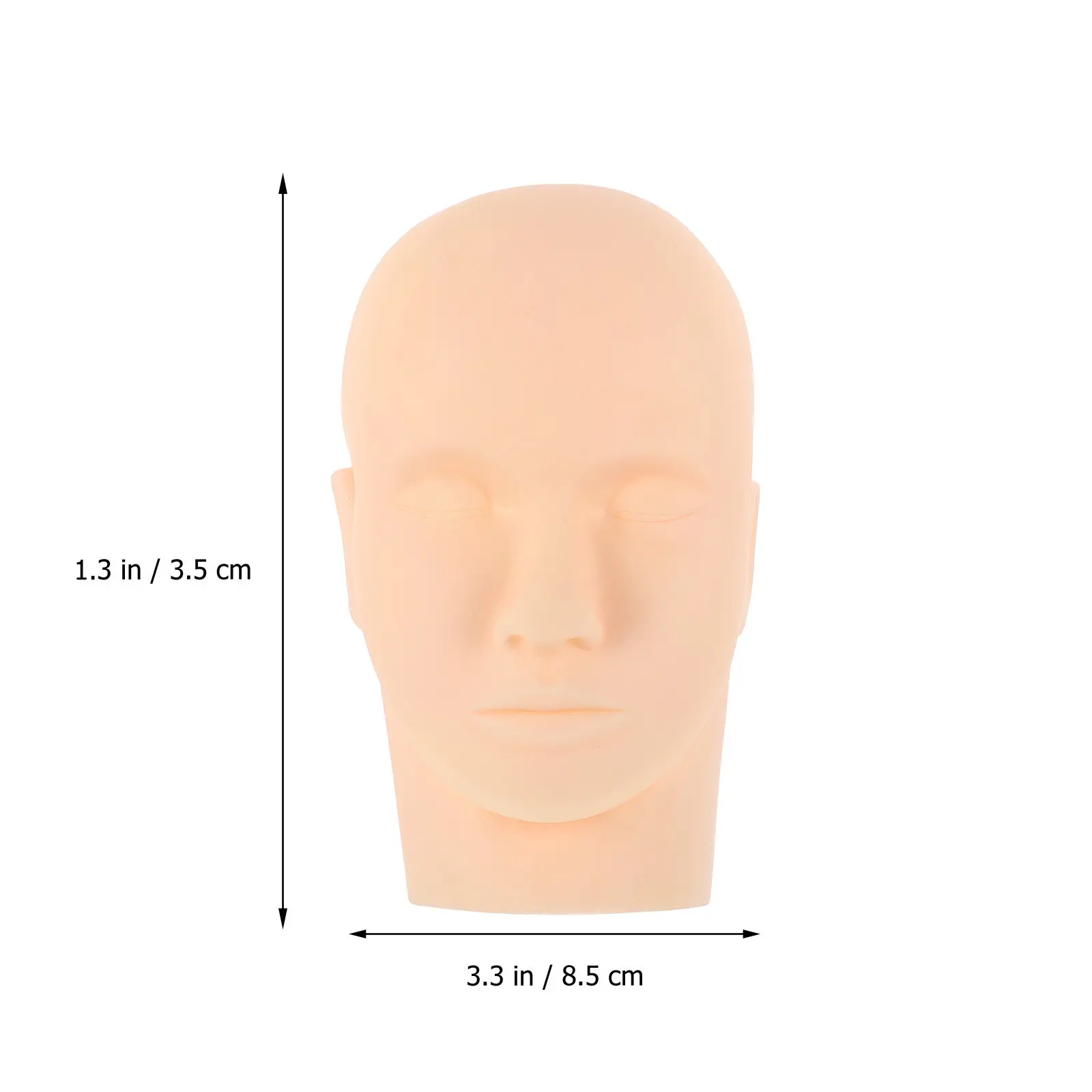1Set Premium Soft Skin-Like Silicone Flat Head Mannequin for Eyelash Extension Practice Makeup Training Face Painting Massage