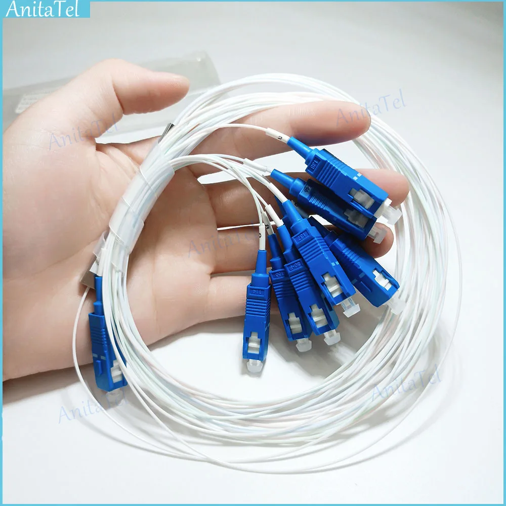 

Fiber Optic Splitter UPC 1X2 1X4 1X8 1X16 1X32 PLC SC/UPC SM 0.9mm G657A1 PVC 1m FTTH Fiber Optic Splitter FTTH Single Mode