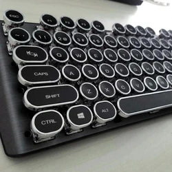 Typewriter mechanical keyboard keycaps dots small round punk style retro