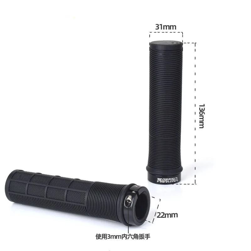 Rubber Two-color Bicycle Handlebar Covers, Mountain Bike Folding Bike Comfortable Shock-absorbing Riding Grip Accessories image 4