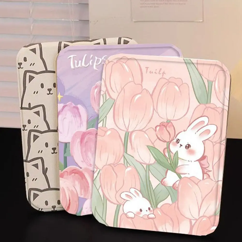 Miroir de maquillage pliable INS, miroir compact à rabat floral, miroir cosmétique sur pied pour dortoir étudiant 1