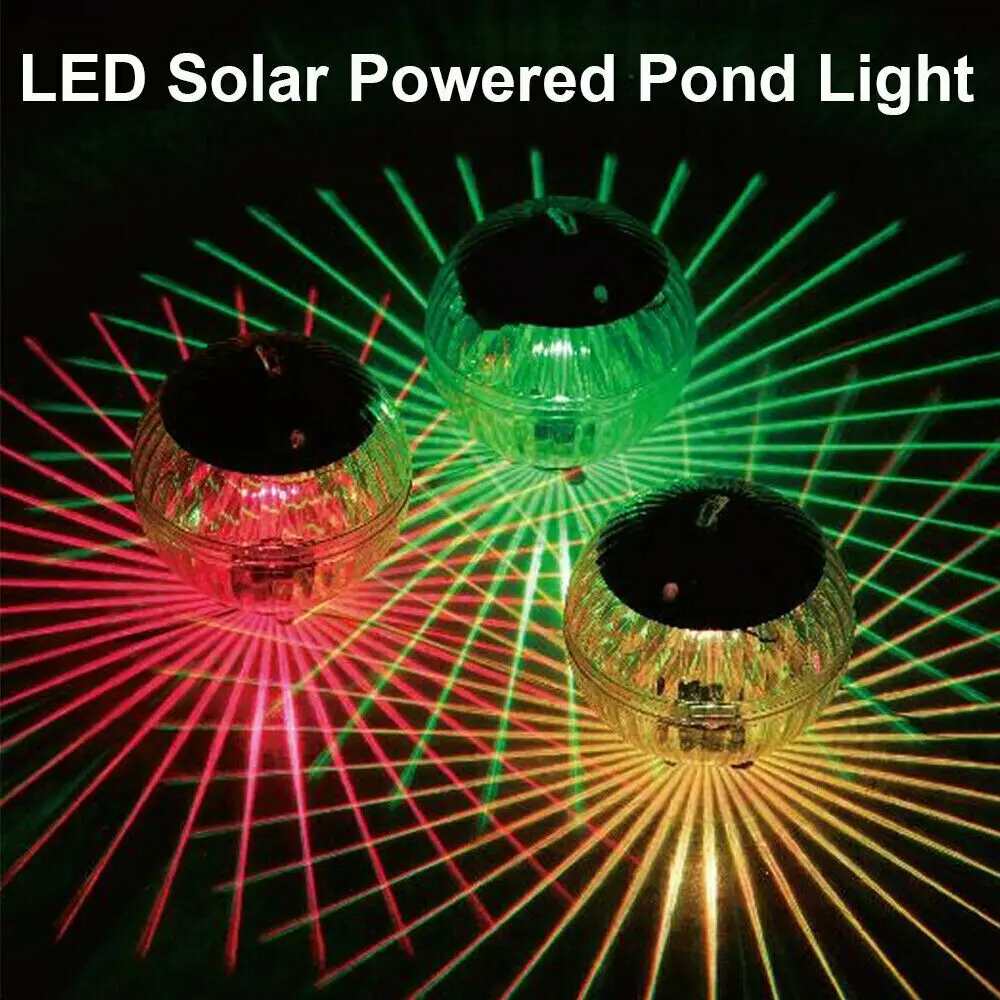 

Outdoor Floating Underwater Ball Lamp Solar Powered Color Changing Swimming Pool Party Night Light for Yard Pond Garden Lamp