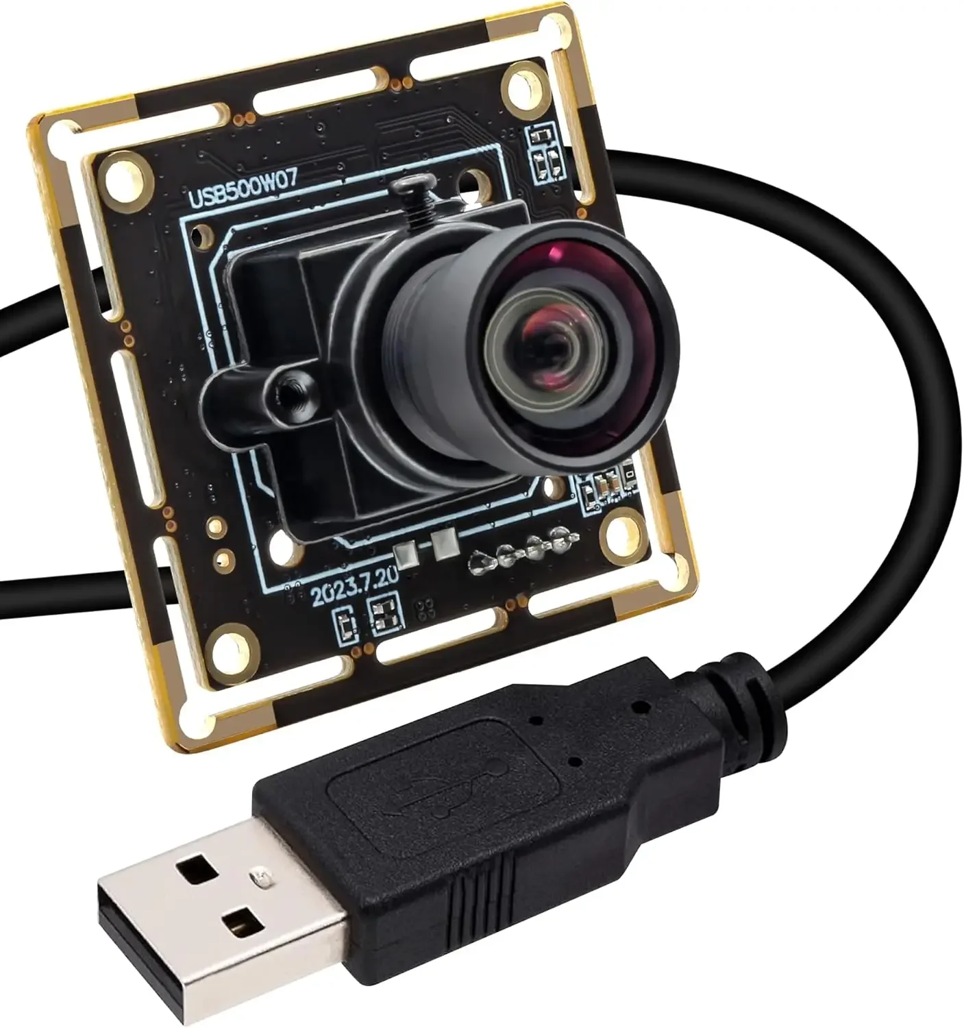 

ELP 5MP Wide Angle USB Camera Module CMOS IMX335 1944P 30fps PC Webcam No Distrotion Machine Vision Webcam for PC,Pi,Laptop