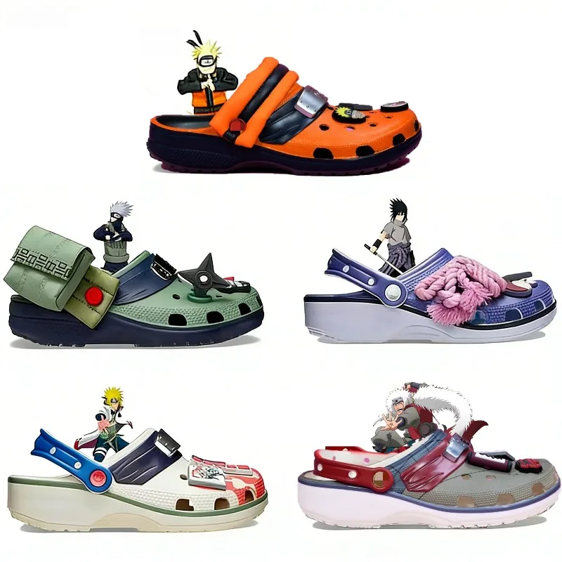 Летние шлепанцы в стиле Наруто, пляжные сандалии для взрослых Летние шлепанцы в стиле Наруто, пляжные сандалии для взрослых