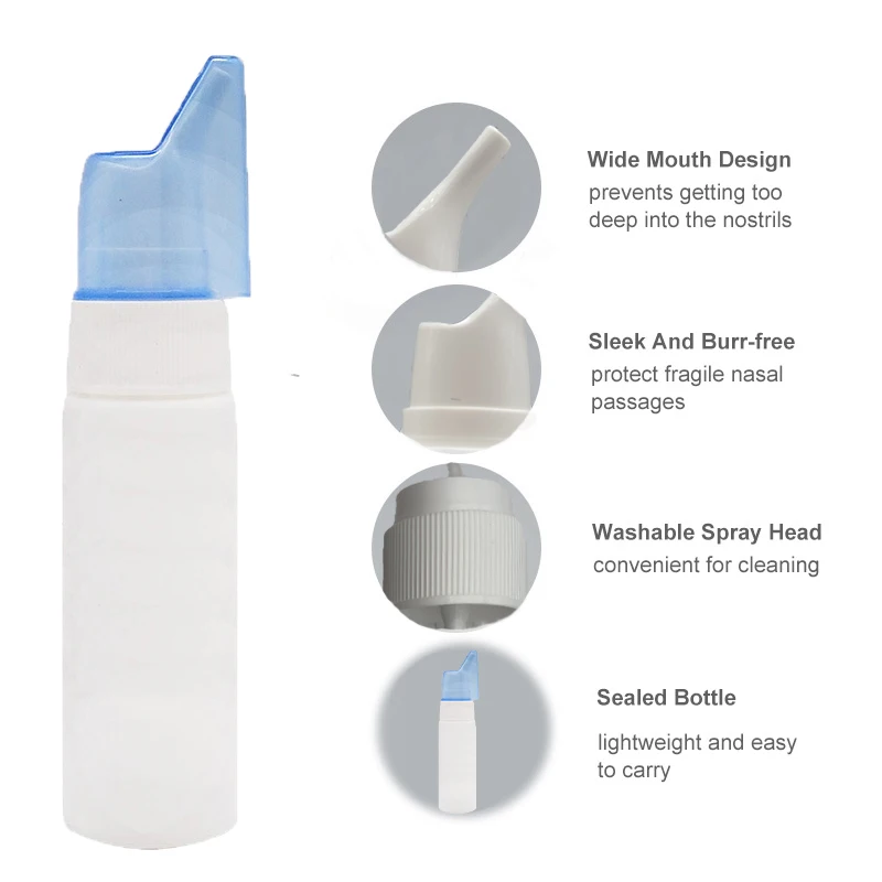 70ml Spray bottle as nasal cleaner Rhinitis spray  for treatment of rhinitis Nasal sensitivity Empty bottle for nasal flushing