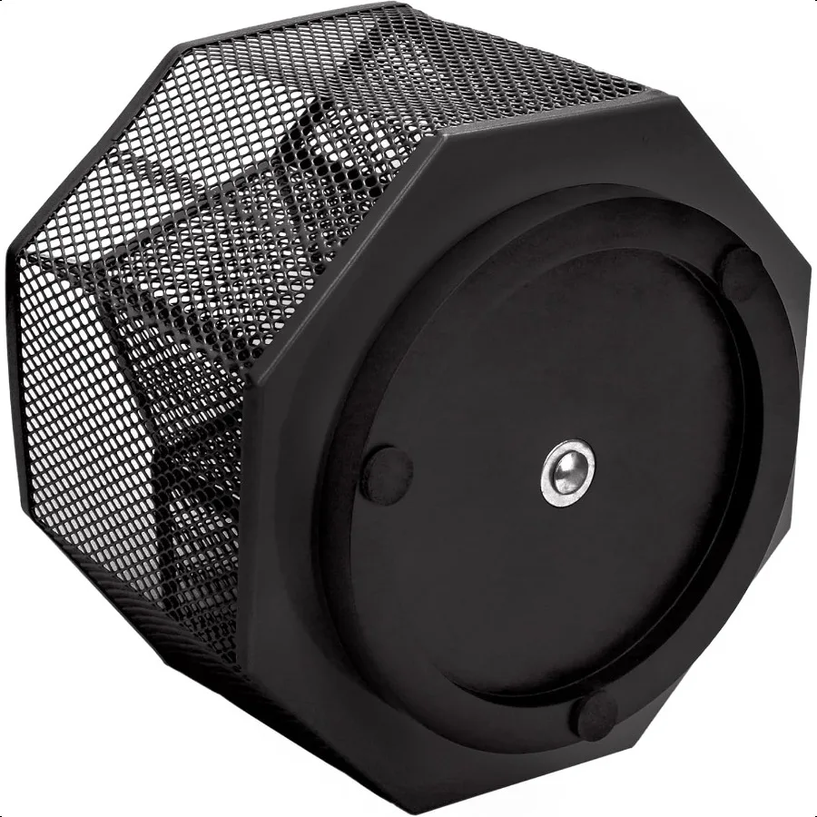 Organizer da scrivania in rete girevole con 5 scomparti Portapenne rotante ordinato per caramelle Portaoggetti per forniture artistiche per ufficio Aula Casa Nero