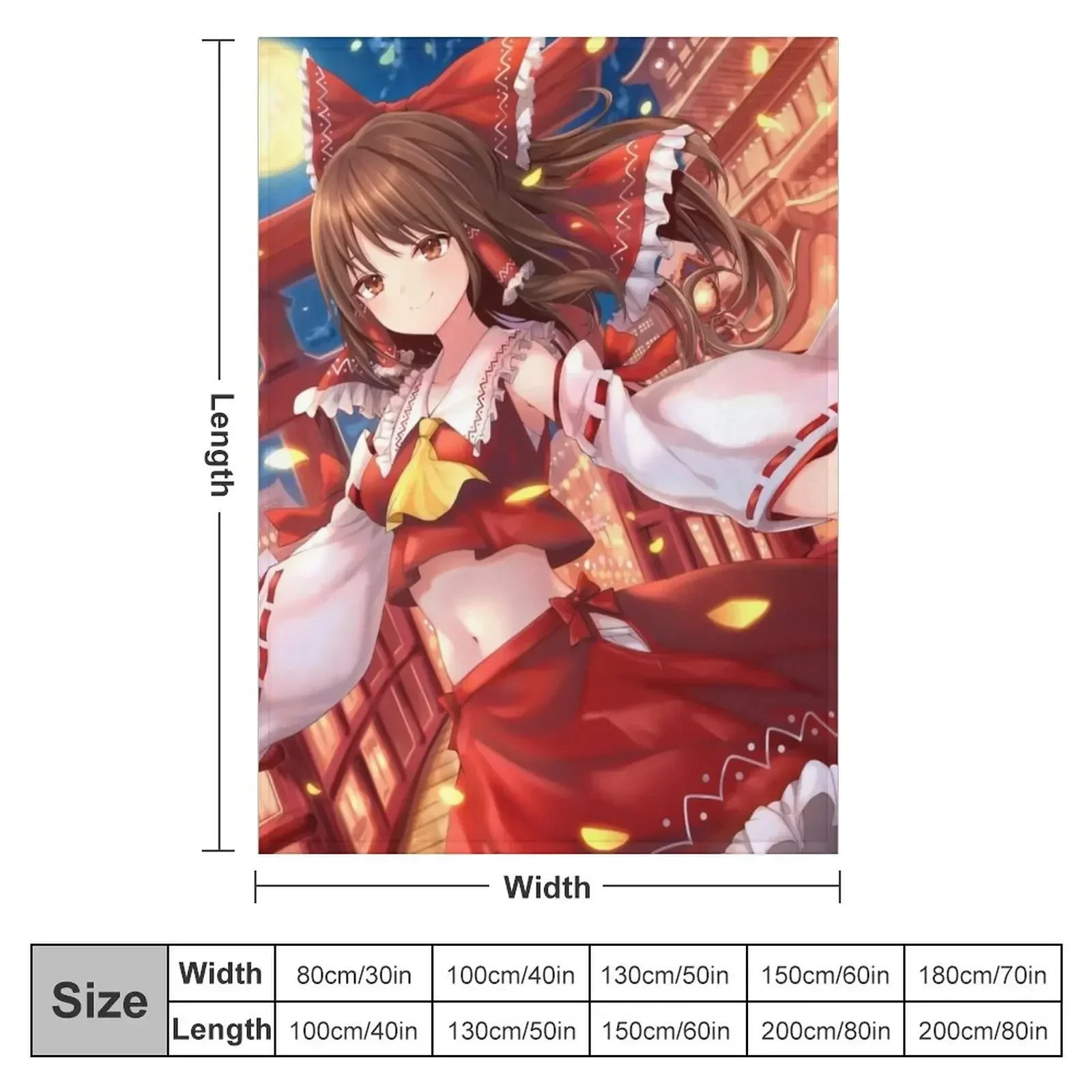 Hakurei Reimu Middle Autumn Festival Throw Blanket Luxury St Soft Plaid Multi-Purpose Blankets