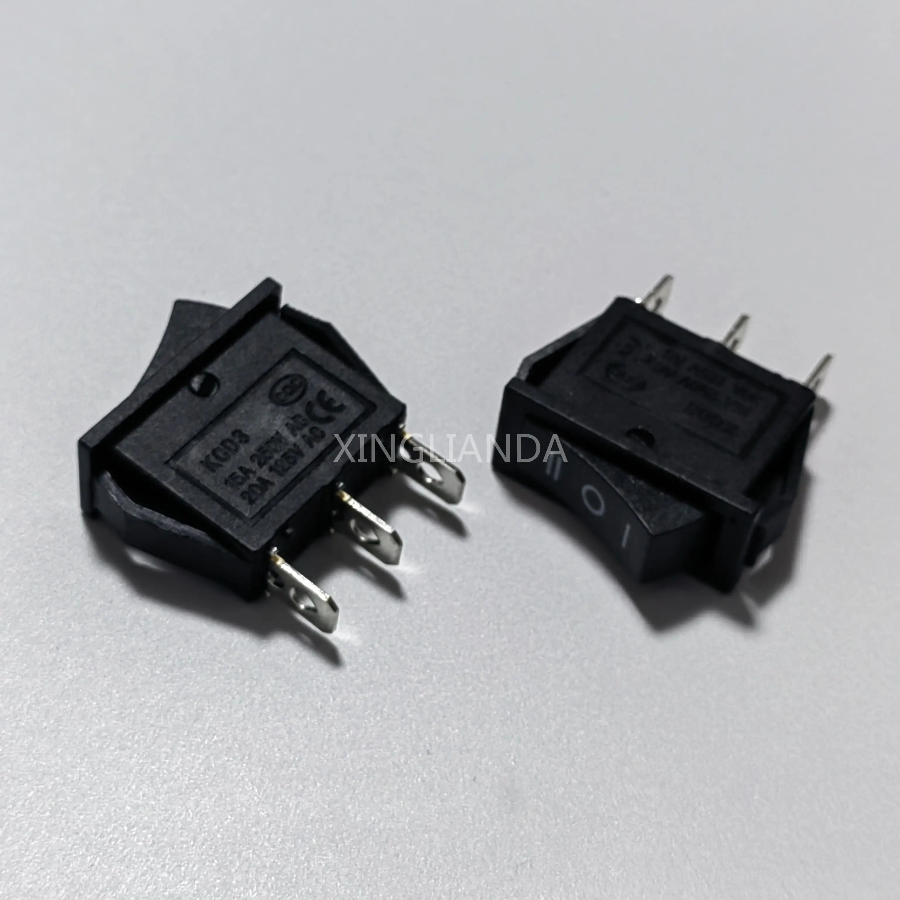 

20 шт. KCD3 кулисный переключатель ВКЛ-ВЫКЛ-ВКЛ 3-позиционный 3-контактный переключатель электрооборудования 15А/250 В переменного тока 20 А/125 В переменного тока черный без света