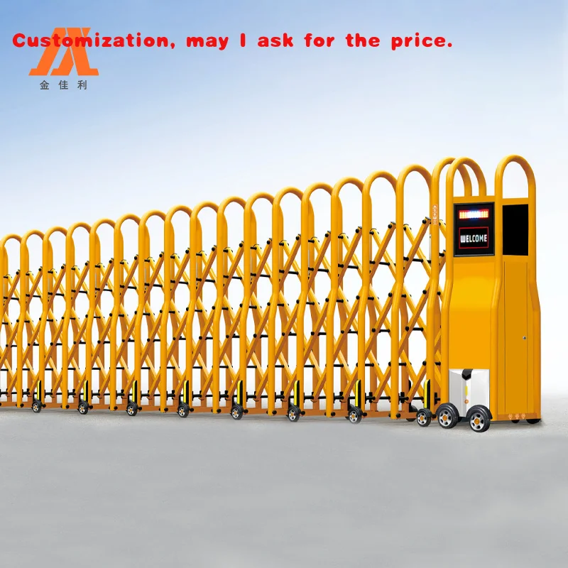 

custom.Factory's New Style Automatic Retractable Folding Collapsible Fence Gate Auto Gate School Main Driveway Desi