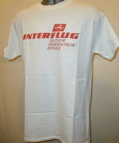 Interflug T-Shirt Retro East German Airline DDR Aeroflot Lufthansa Deutsche W340