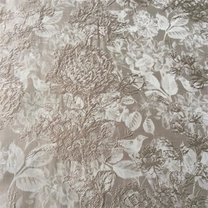 New Chinese-style ethnic style women's clothing fabric dark pattern ink-wash jacquard