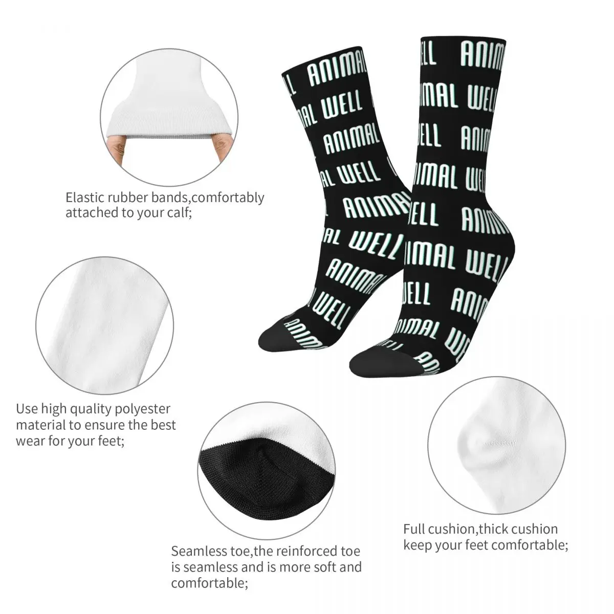 Casual Women Men Animal Well Logo Design Socks Funny Games Merch Soccer Socks Cute Wonderful Gifts