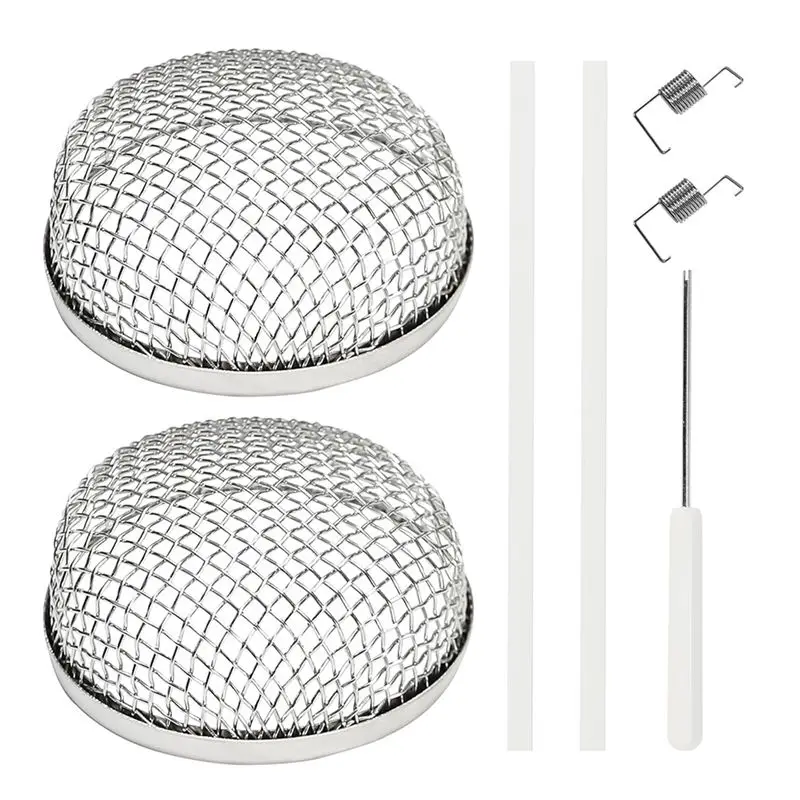 Stable-2Pcs RV Water Heater Vent Cover 2.8 Inch RV Heater Vent Cover With Installation Tool RV Insect Screen