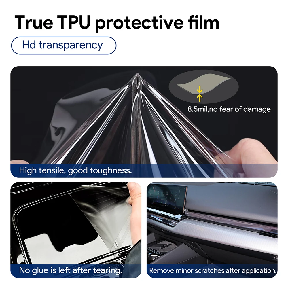 مجموعة إصلاح شاشة TPU المضادة للخدش الداخلية لوحدة التحكم المركزية PPF لسيارة BMW الفئة الخامسة i5 G60 2024 2025