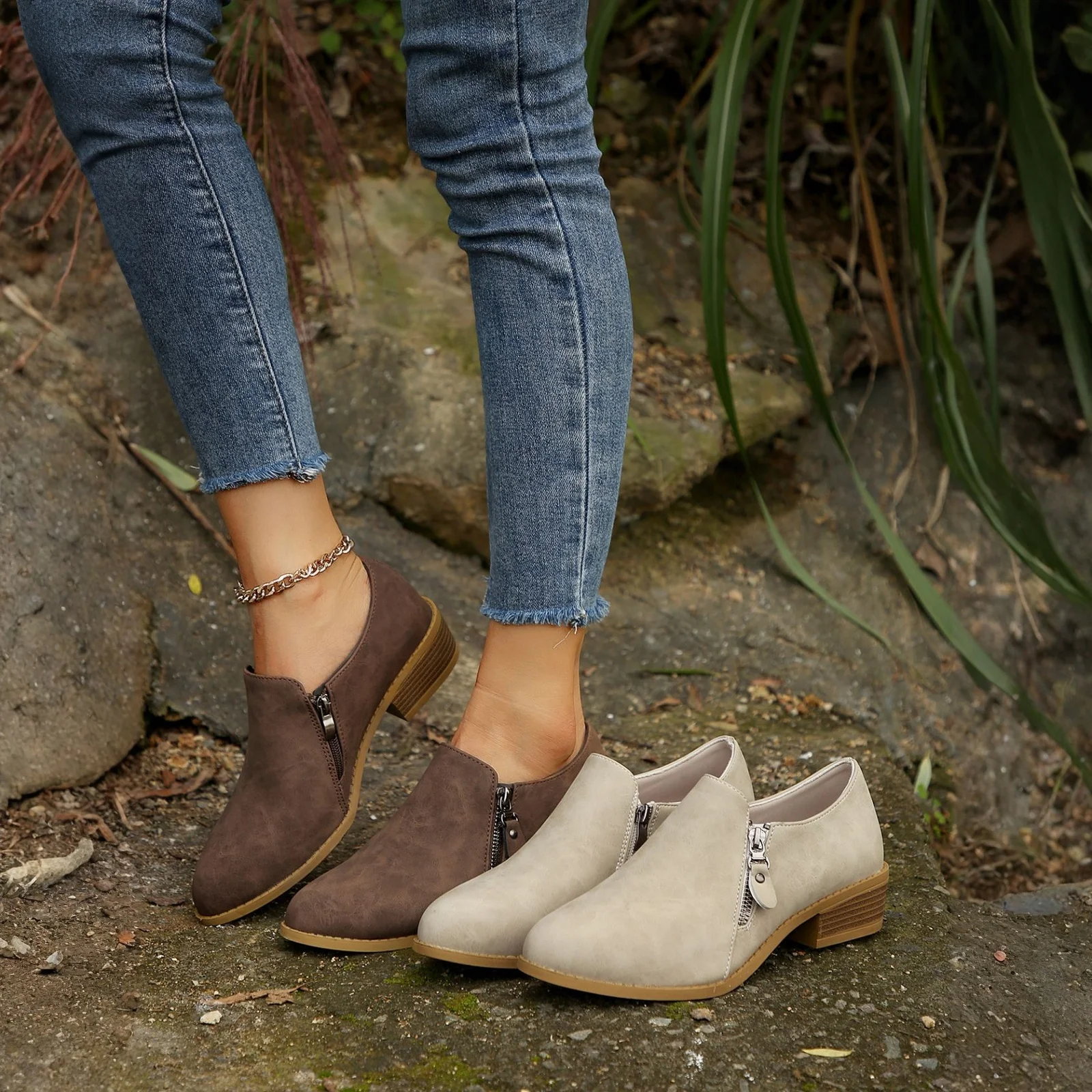 أحذية نسائية أحذية عمل بنمط عصري بكعب سميك وأصابع مدببة ربيع الخريف نعل عميق أحذية بمقاسات كبيرة 2025 #3