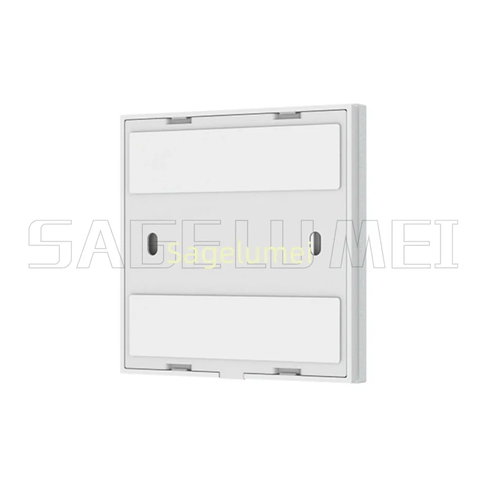 Skydance 2 Zone Switch Panel RF Remote Dimming Control PB2(G) White Tempered glass frame Apply to RF LED controller or switch