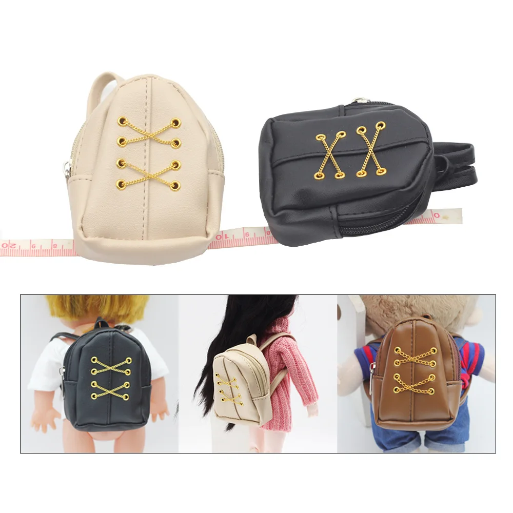 30cm Doll Replacement Backpack 1/6 BJD Doll Zipper Book Bag Doll Zero Wallet