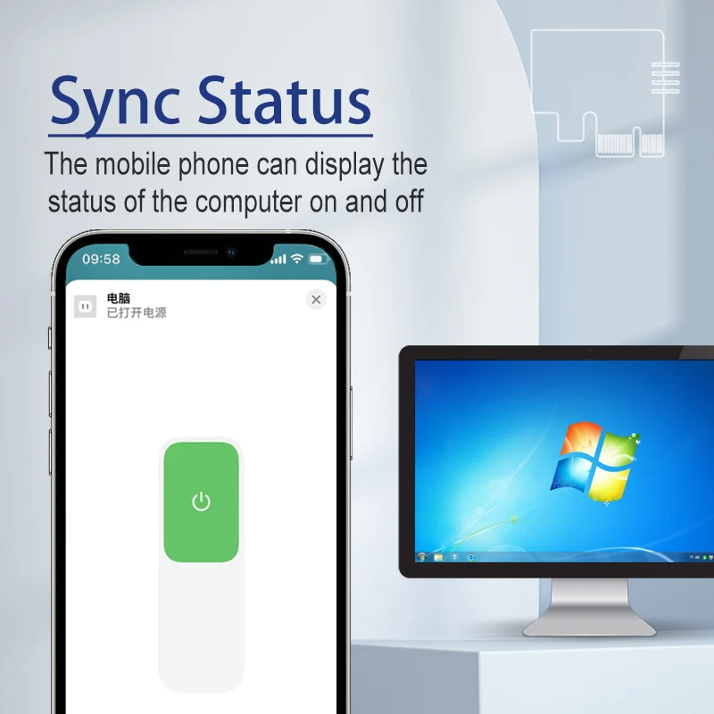 Homekit APP Wifi PC Power Switch Computer Remote Boot Startup Card Telecommuting PICE for Apple Siri Homepod Remote Control