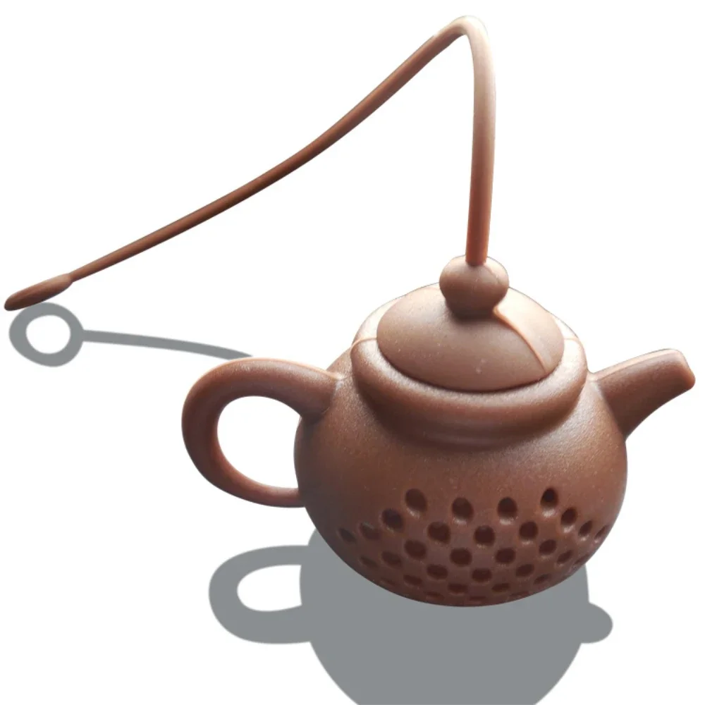 1Pcs Creative Teapot-Shape Tea Infuser Strainer Silicone Tea Bag Leaf Filter Diffuser Teaware Kitchen Gadget Teapot Accessoryчай