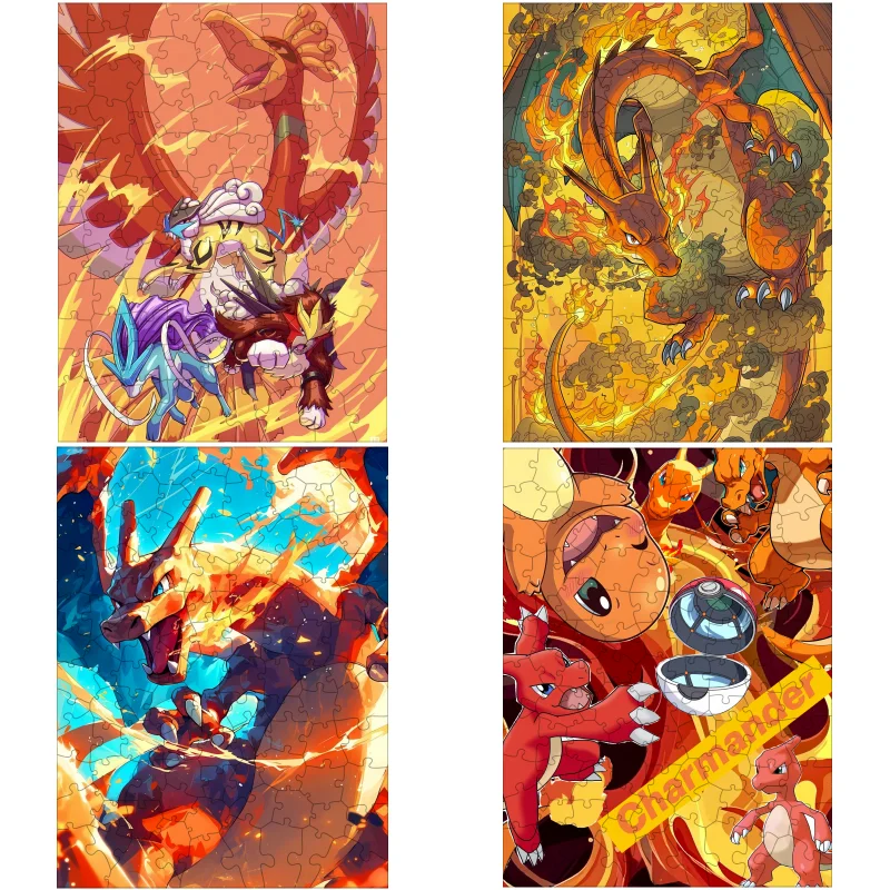 

Wooden Puzzle for Pokemon Charizard Rayquaza Raikou Mewtwo Dragonite Anime Brain-Boosting Adult Child Desktop Jigsaw Fans Gifts