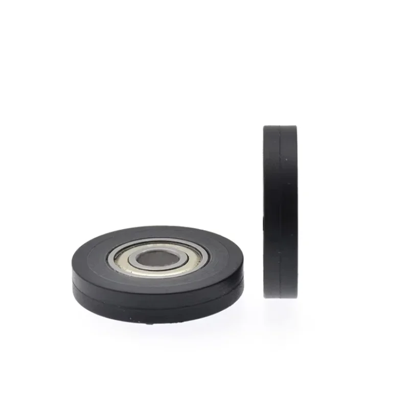 1 pz 6x25x5mm TPU poliuretano PU puleggia rivestita resistente all'usura puleggia di rotolamento automatica 696 cuscinetto rullo ruota piatta