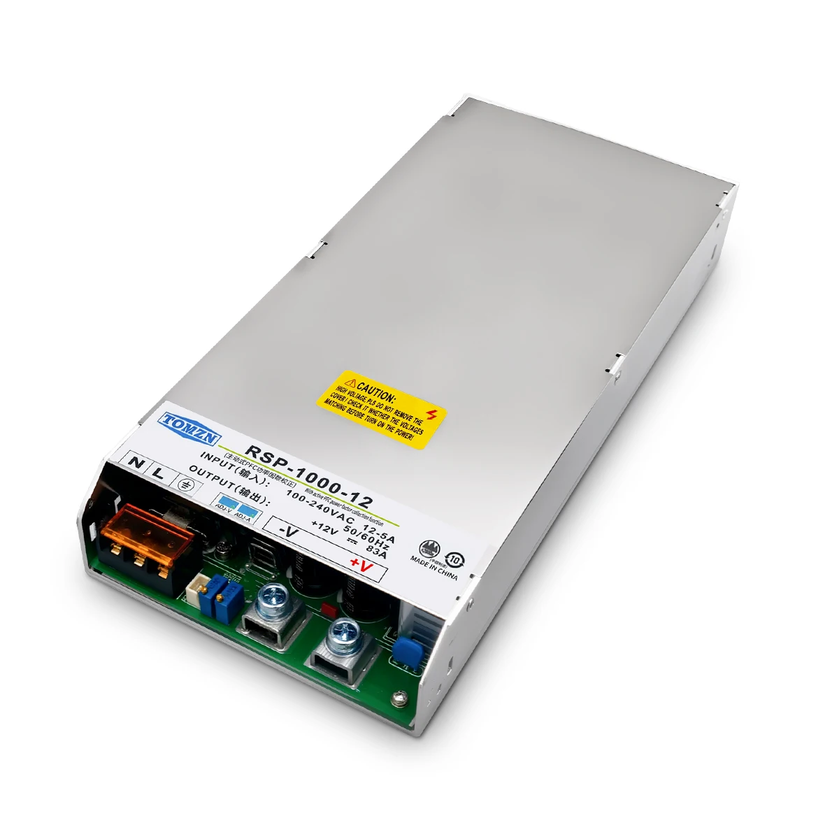 TOMZN 1000W AC-DC SMPS RSP series Switching power supply input 100-240V output 12V 24V 48V adjustable PFC CCCV High Power