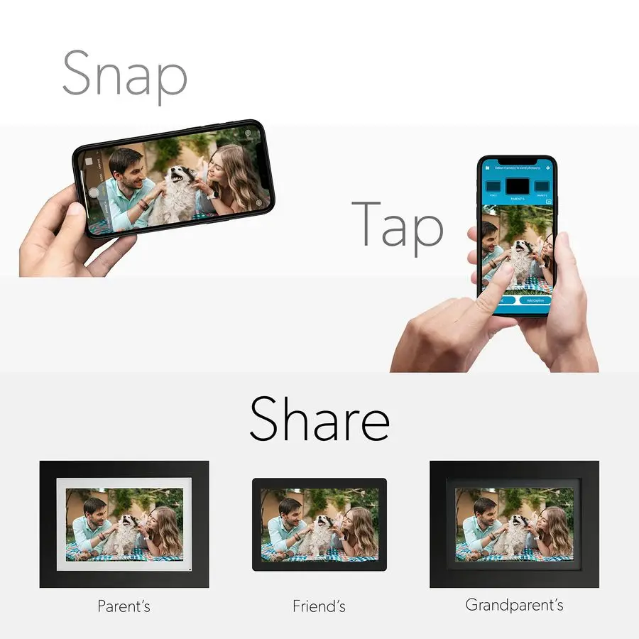 8 إطار صور رقمي واي فاي يرسل الصور أو الفيديو من الهاتف إلى إطار الصورة الرقمية مع إطار صور مجاني v2 app EndtoEnd En