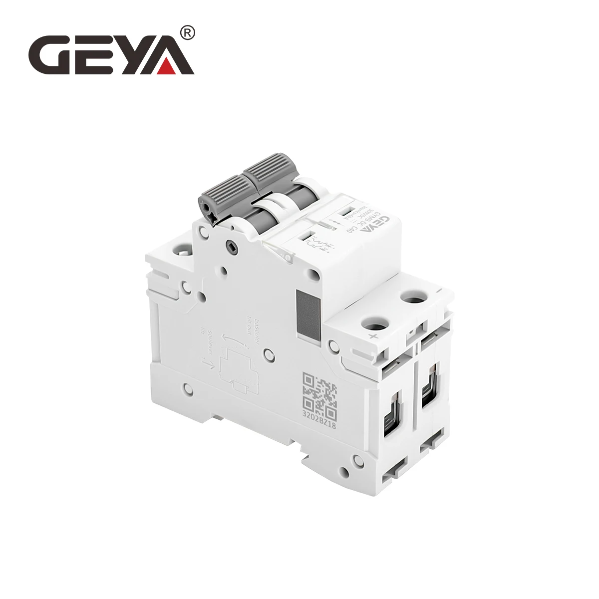GEYA 1P 2P DC MCB 500V Solar Power Mini Leistungsschalter Überlastschutz Schalter 6A ~ 63A für Photovoltaik PV System Schalter – Detail 14