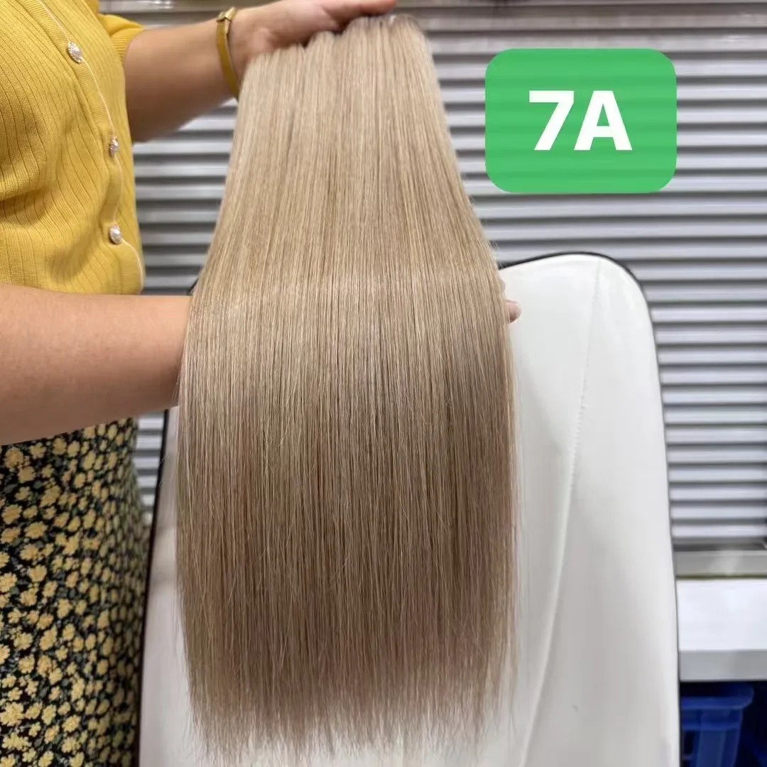 وصلات لحمة شعر برازيلية من في بيوتي 613 #   الفضة #   حزم وصلات شعر بشري ريمي طبيعي مفرود للنساء والفتيات