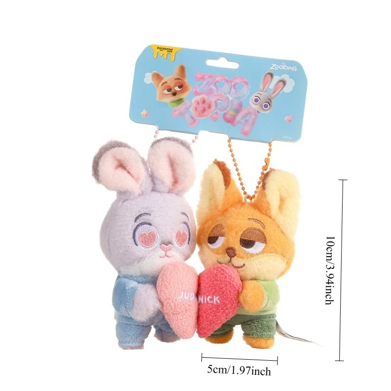 ديزني Zootopia 2 ألعاب من القطيفة Zootopia سلاسل المفاتيح المغناطيسي الجذب جودي نيك أفخم سلسلة مفاتيح حقيبة سحر لطيف هدايا للفتيات #5