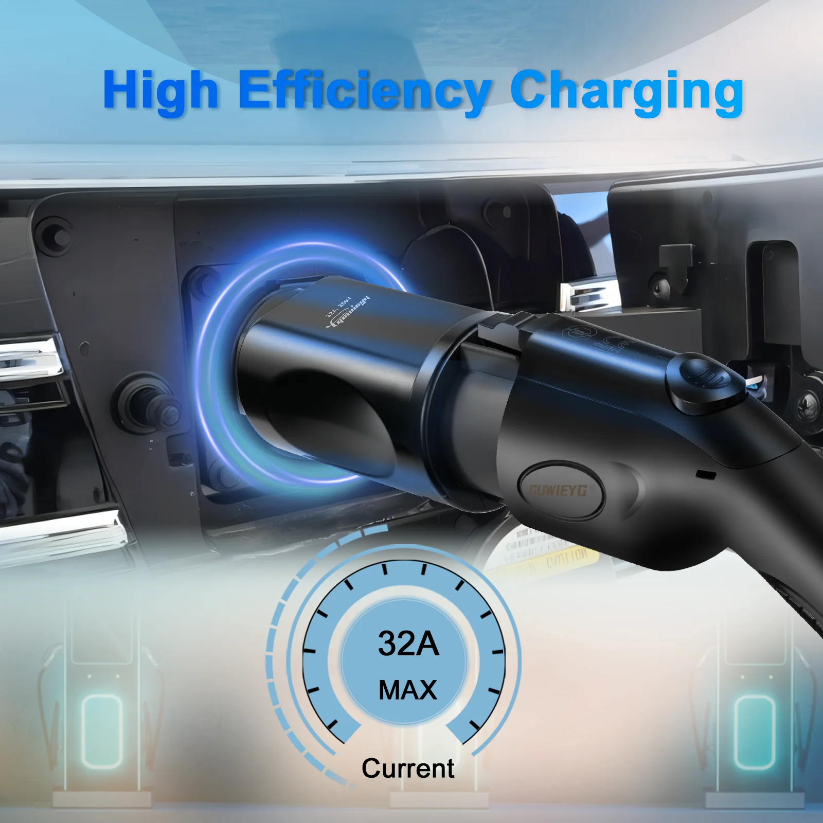 GUWIEYG EV Charger Connector Type 1 to GBT Adapter Electric