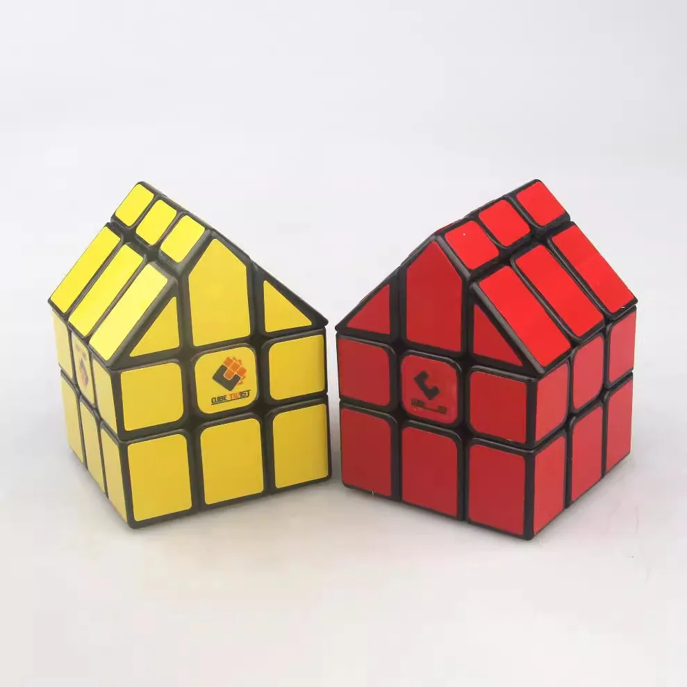 

[Wisdom] 3x3 Cube Puzzle Monochrome House Cube 3x3 House Transforming Magic House Cube Puzzle Leisure Toy Gift and Decoration