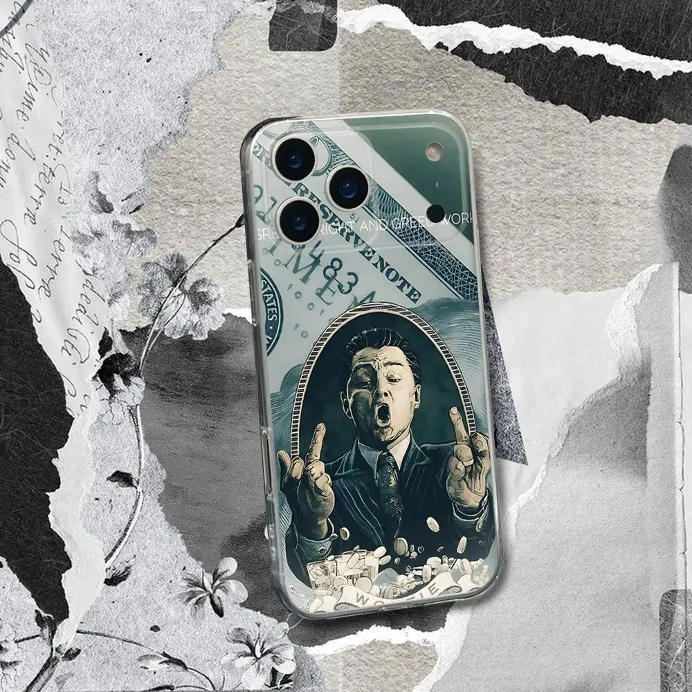 حافظة هاتف W-Wolf Of Wall Street لهاتف iPhone 17,16,15,14,13,12,11 Pro,Max,Plus,X,XS,XR,SE4,E غطاء ناعم شفاف صغير