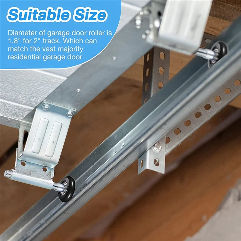 A04I 12 Pak Rol Pintu Garasi Nilon 2 Inci Rol Garasi Tenang Massal 6200Z Rol Pintu Garasi Pengganti