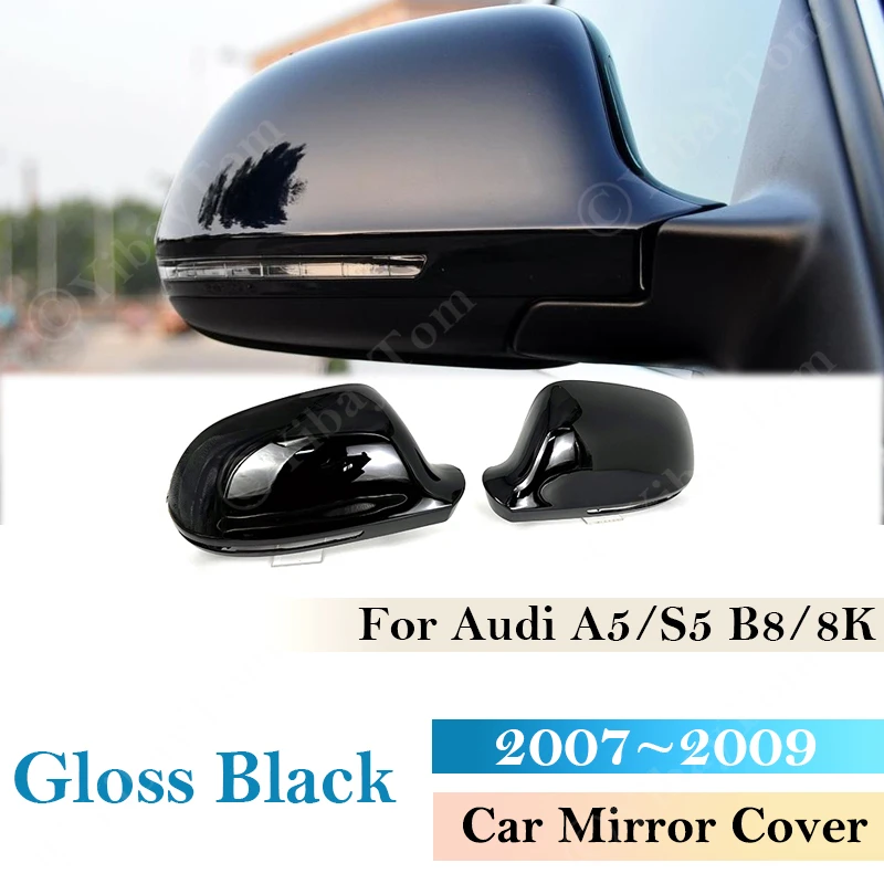 Replacement Mirror Rear View Cover For Audi A5 S5 A4 S4 B8 8K A6 S6 4F C6 A8 S8 D3 Q3 SQ3 A3 8P Carbon Cap Wing RearView Side