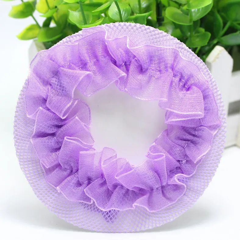 Đẹp Bun Bao Snood Nữ Tóc Lưới Váy Múa Trượt Băng Móc Fanchon Kim Cương Giả Tạo Kiểu Mũ Phụ Kiện